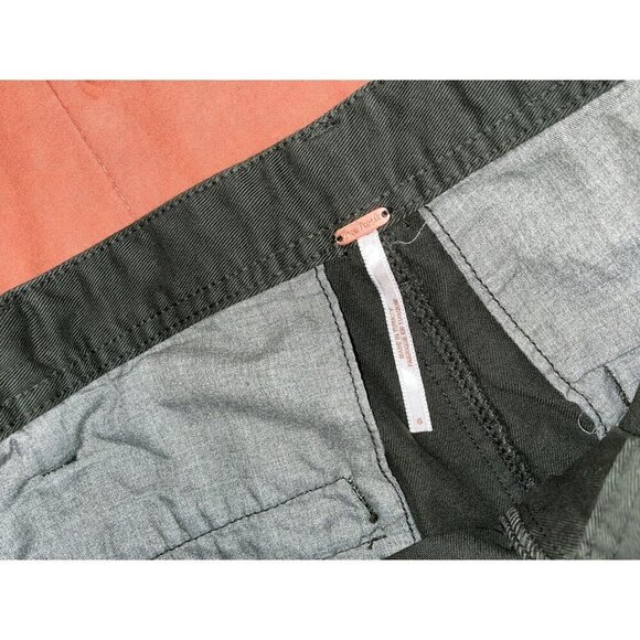 Free People Olive Green Pleated Chino Straight Leg Pants Women's Size 6 - Picture 4 of 10